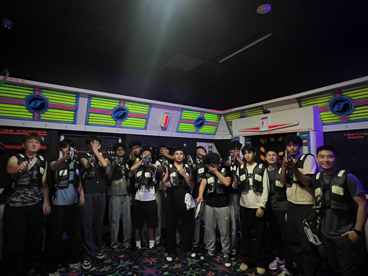 Teenagers strapped in with vests and phasers — the look of pure anticipation before a match. Our arena is the go-to weekend destination for teen groups from Fremont, Newark, Union City, and across the Tri-City area. This is the activity they'll actually thank you for booking.